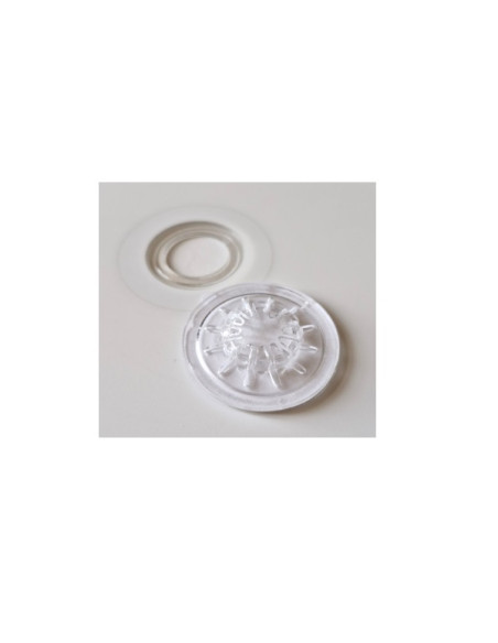 Clip support CD adhésif transparent - Sachet de 1000 clips