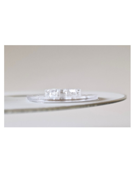 Clip support CD adhésif transparent - Sachet de 1000 clips