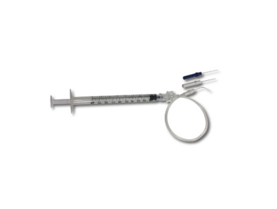 Kit de galactographie courbe 30G (0,3mm) x 2cm+seringue 1ml - bte 10 + 2 dilatateurs