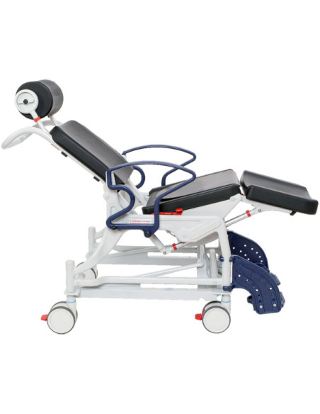 Multifunctional tilting patient transfer chair for 3-Tesla MRI.